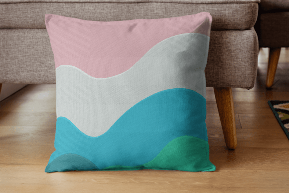 Abstract Wave Embroidery Design