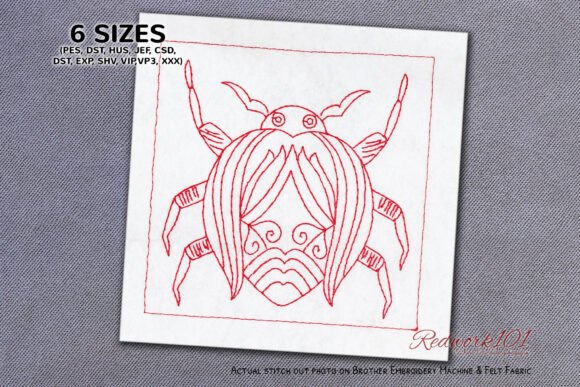 Attractive Scary Bug Machine Embroidery