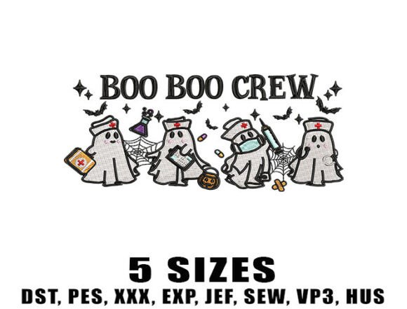 Boo Boo Crew Embroidery Designs