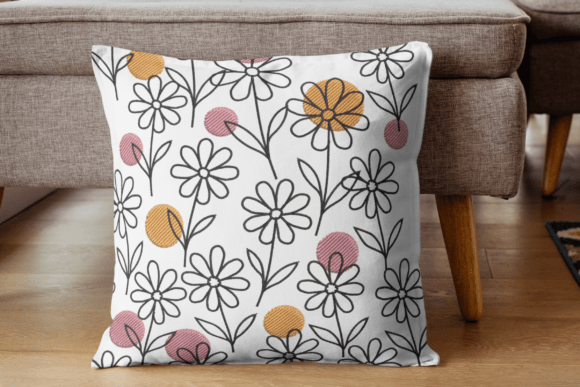 Daisy Pattern Embroidery Pattern Design