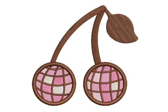 Disco Cowgirl Cherry Embroidery Design