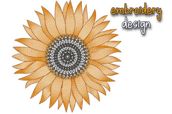 Flower Sunflower Embroidery Design