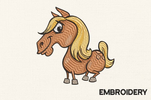 Funny Horse Embroidery Design