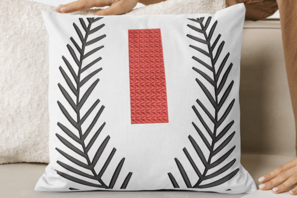 Minimal Laurel Badge Embroidery Art