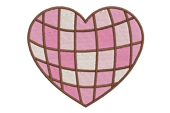 Pink Disco Cowgirl Heart Embroidery Design